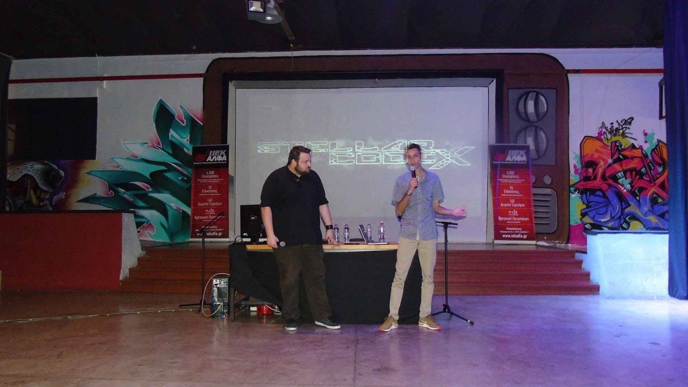 Game development guest session on stage